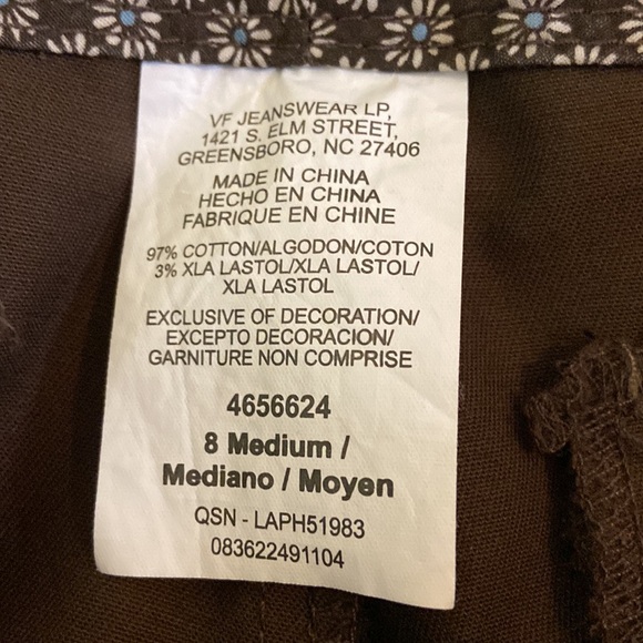 Lee Midrise Straight Leg Lower on the waist Brown Pants Size 8 - Picture 8 of 8